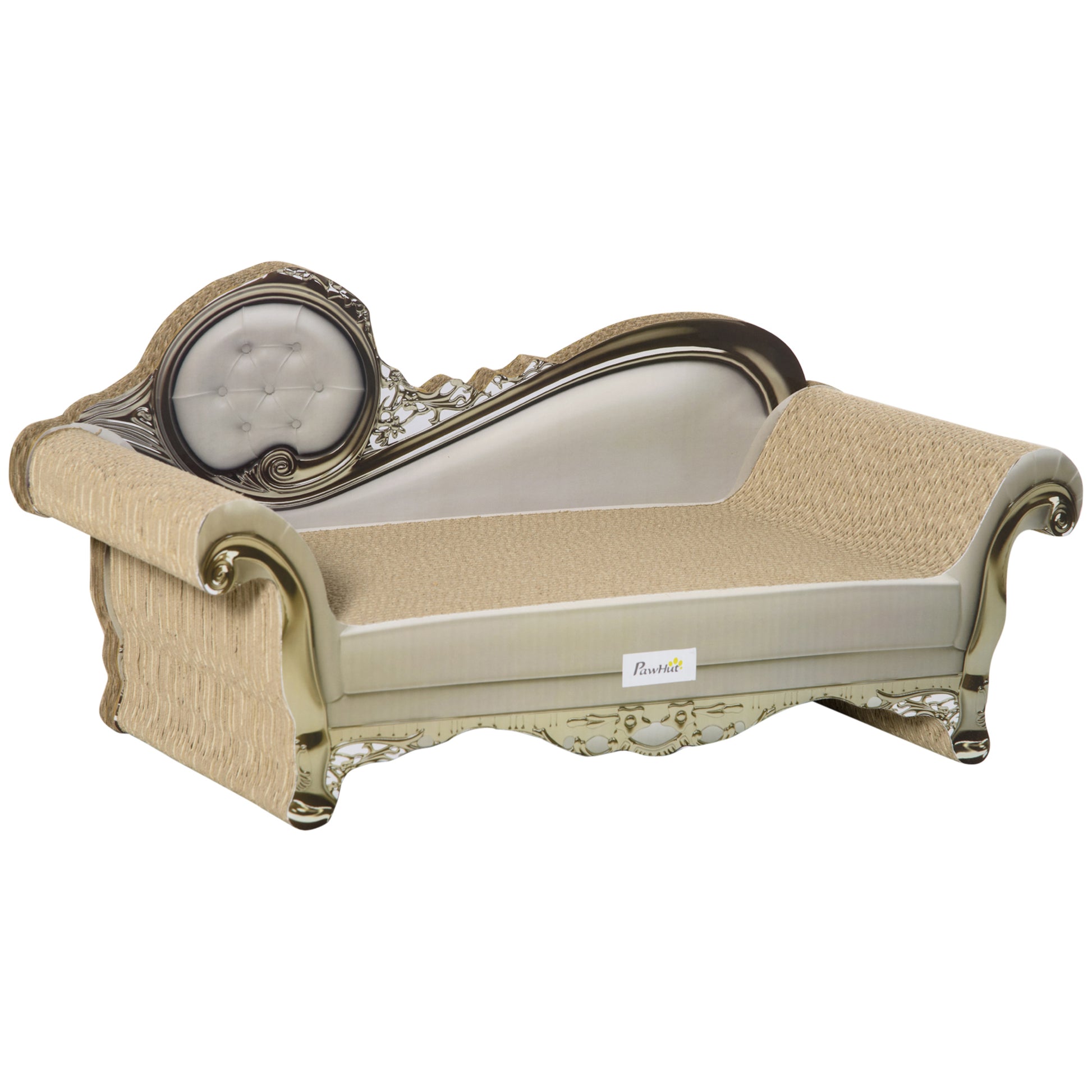 Photo of PawHut Cat Furniture, with Scratching Pad & Catnip - Brown in Brown colour on a white background