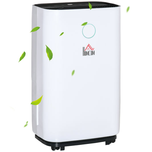 Photo of HOMCOM 16L/Day Portable Dehumidifier for Home, with LED Screen, Sleep Mode, 24H Timer, Electric Air Dehumidifier for Damp Laundry Bedroom Basement in Basement colour on a white background