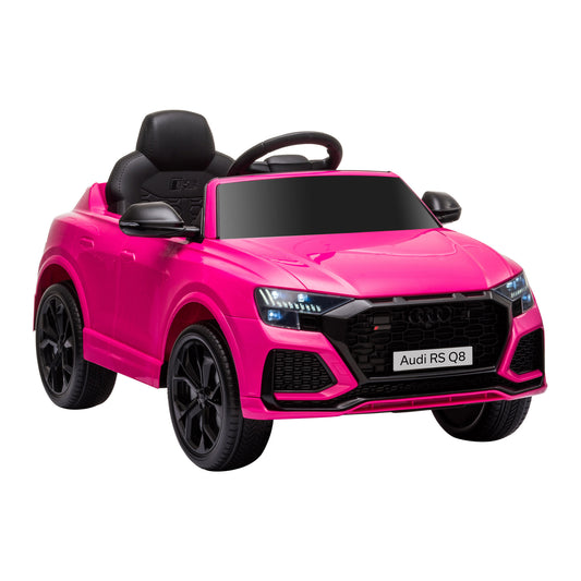 Photo of HOMCOM Audi RS Q8 6V Kids Electric Ride On Car Toy w/ Remote USB MP3 Bluetooth Pink in Pink colour on a white background