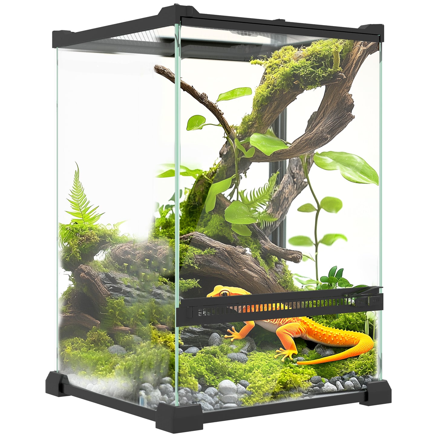 Photo of PawHut 12L Vivarium for Lizards, Frogs, Snakes, Turtles, Tortoises w/ Anti-Escape Design, Ventilation in Ventilation colour on a white background