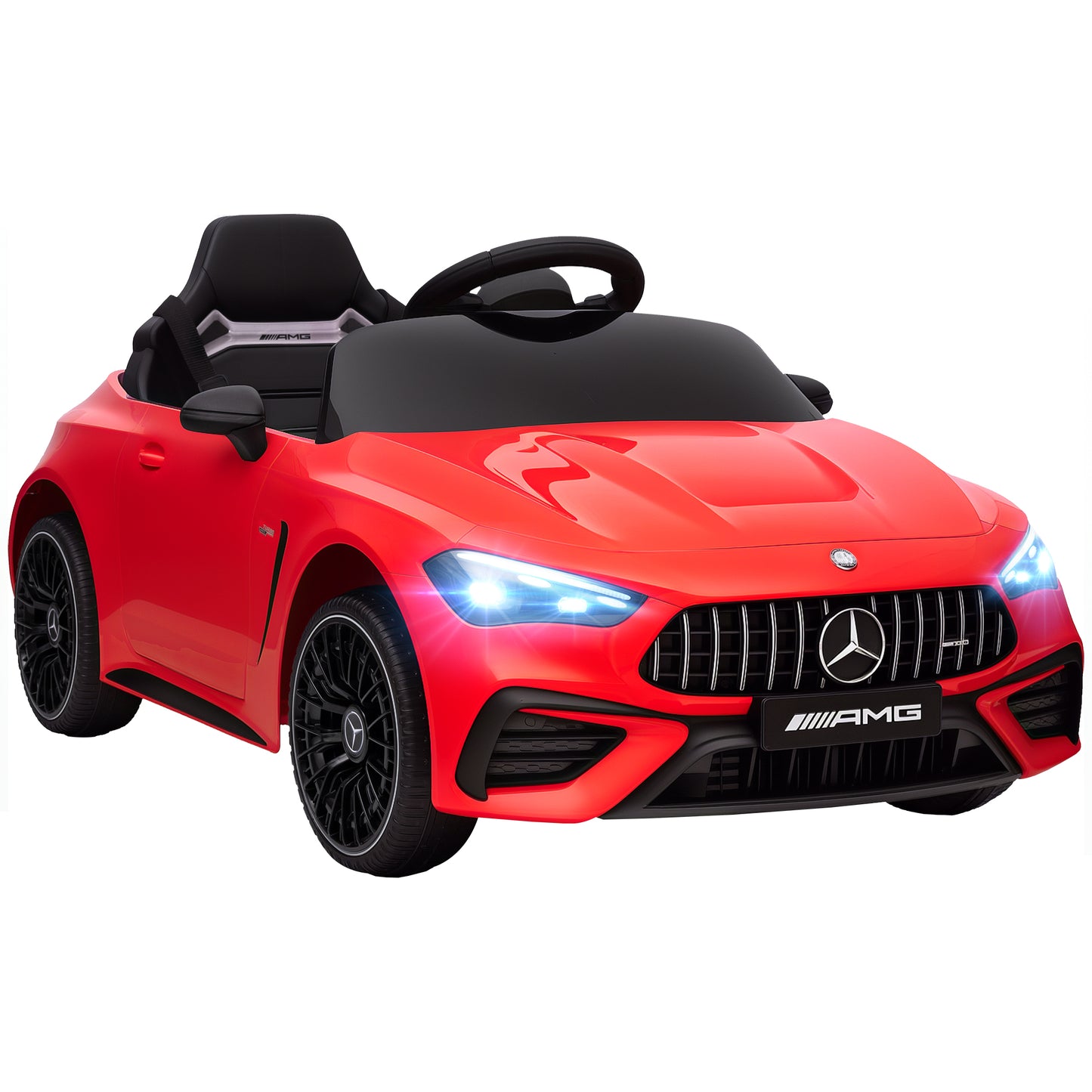 Photo of AIYAPLAY Licensed Mercedes AMG Kids Electric Car, 12V Ride On Car with Dual Motors, Remote Control for 3-6 Years, Red in Red colour on a white background