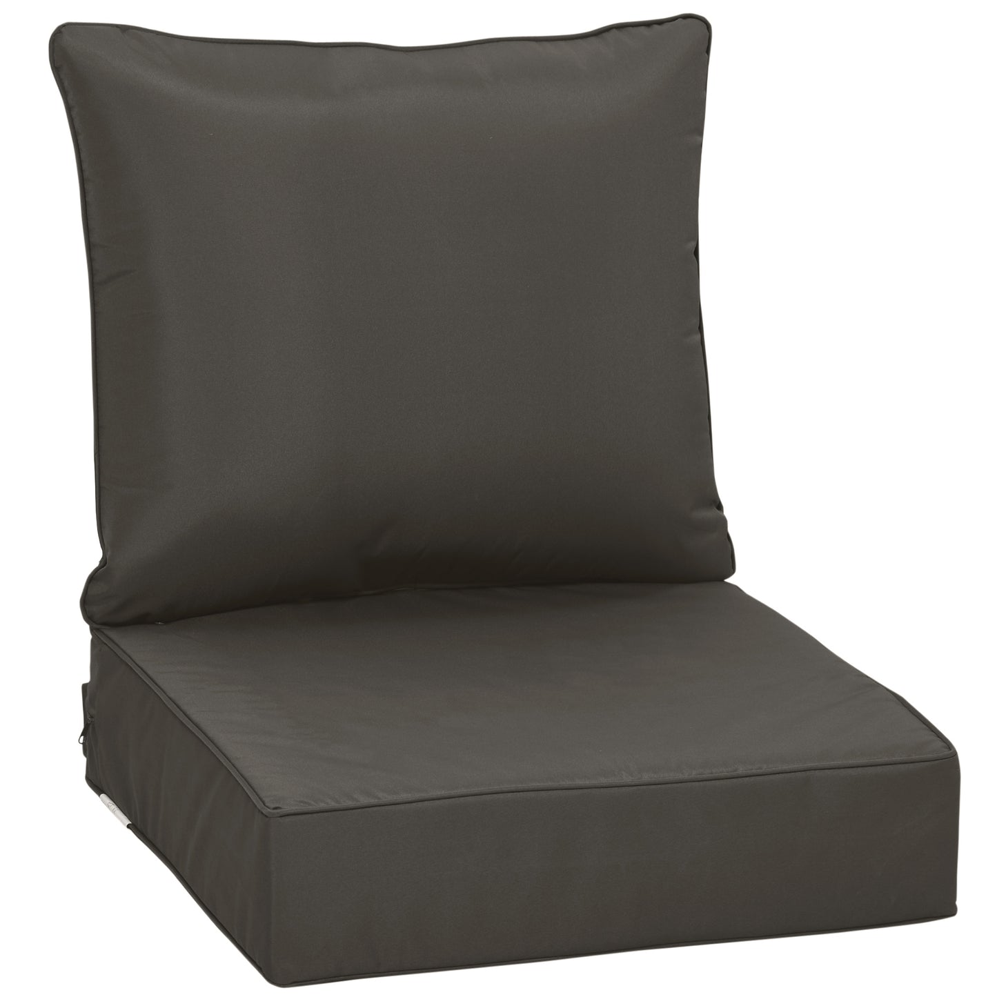 Photo of Outsunny Outdoor Seat and Back Cushion Set Patio Deep Seating Chair Replacement Cushion in Cushion colour on a white background
