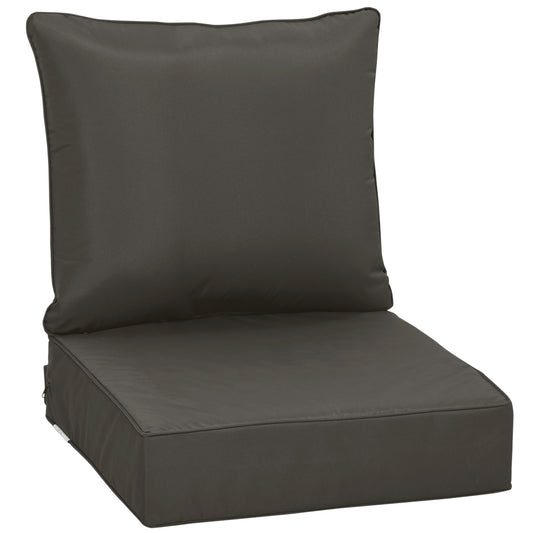 Photo of Outsunny Outdoor Seat and Back Cushion Set Patio Deep Seating Chair Replacement Cushion in Cushion colour on a white background