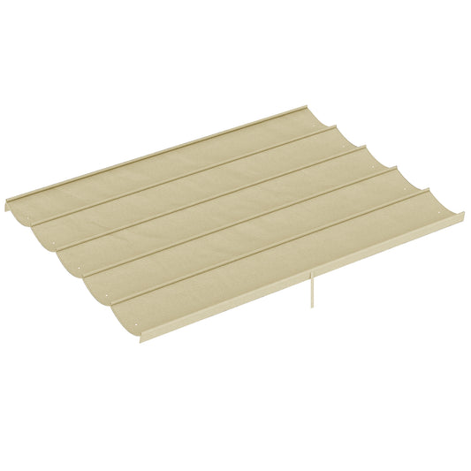 Photo of Outsunny Retractable Pergola Cover, 3.5 x 2.6 m Replacement Canopy Fabric for 4 x 3 m Frame, Roof Top Only, Beige in Beige colour on a white background