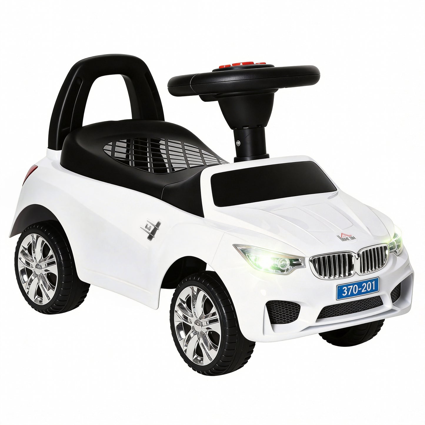 Photo of HOMCOM Ride on Car Baby Toddler Walker Foot to Floor Sliding Car Slider, White in White colour on a white background
