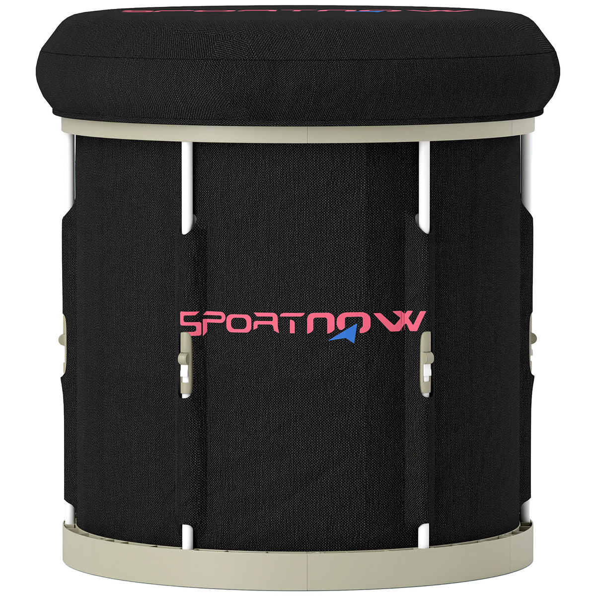 Photo of SPORTNOW 210L Outdoor Ice Bath Tub, with Lid, Cover, Carry Bag, Black in Black colour on a white background