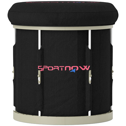 Photo of SPORTNOW 210L Outdoor Ice Bath Tub, with Lid, Cover, Carry Bag, Black in Black colour on a white background
