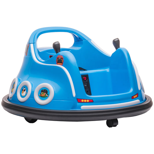 Photo of AIYAPLAY Angry Bird Licensed Waltzer Car, 12V Kids Bumper Car w/ Joysticks, Remote, Music LED Lights, Blue in Blue colour on a white background
