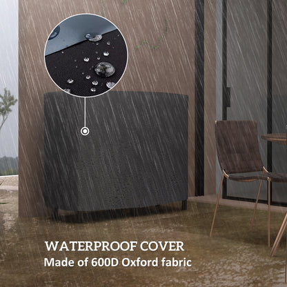 Waterproof black fabric cover for a firewood rack