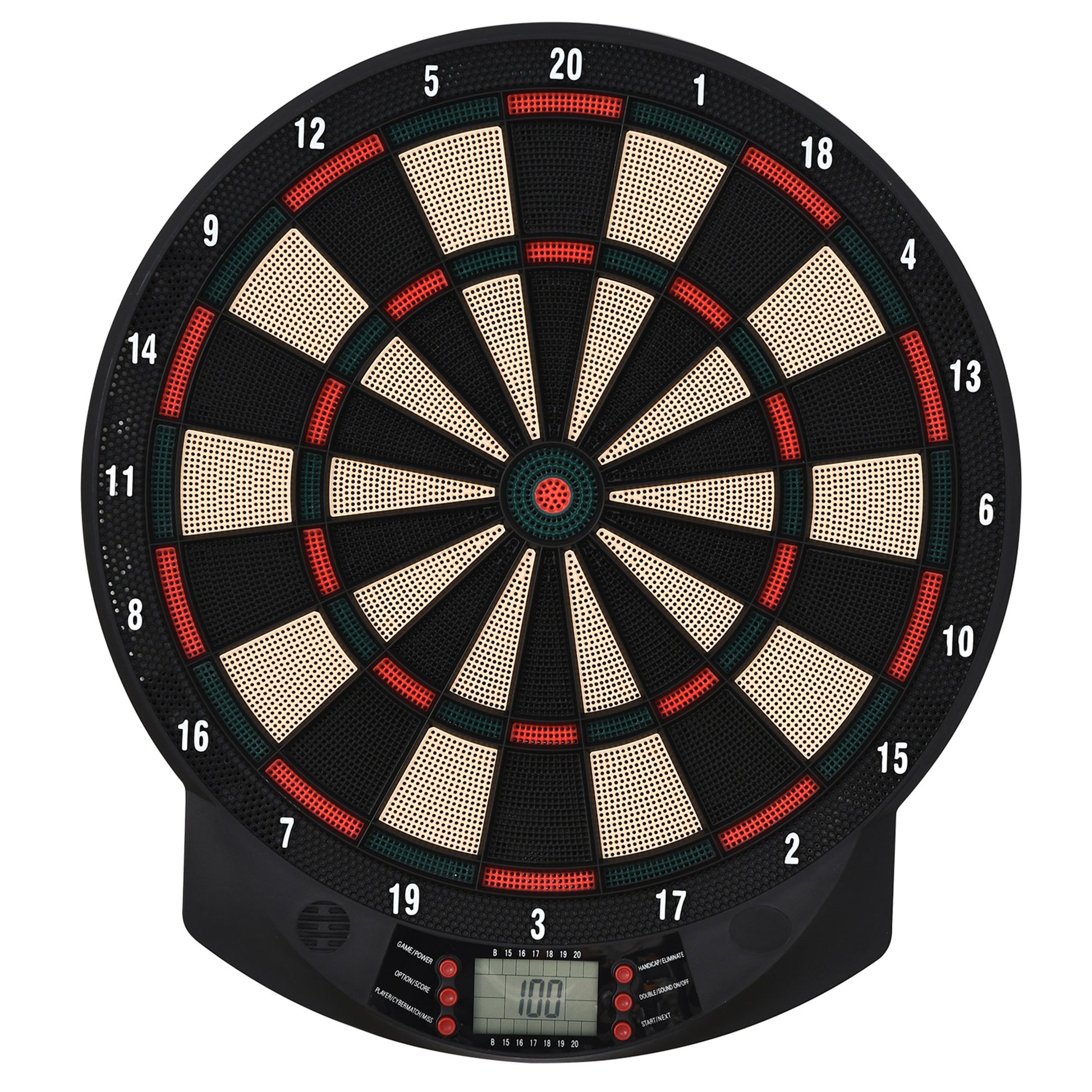 Photo of HOMCOM LCD Electronic Dartboard Set Features 26 Games w/ 185 Variations and Include 6 Darts Multi-Game Option Ready-to-Play in Ready-to-Play colour on a white background