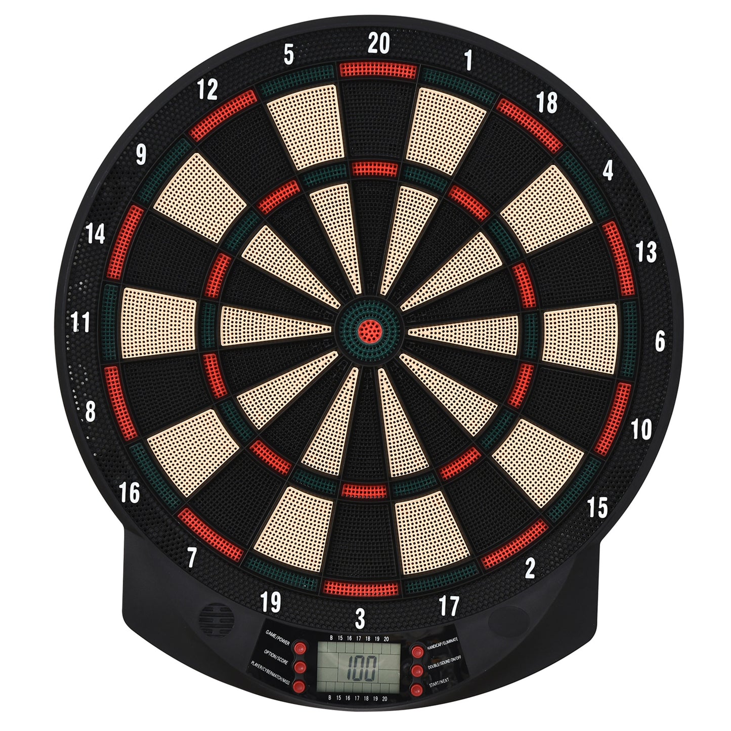 Photo of HOMCOM LCD Electronic Dartboard Set Features 26 Games w/ 185 Variations and Include 6 Darts Multi-Game Option Ready-to-Play in Ready-to-Play colour on a white background