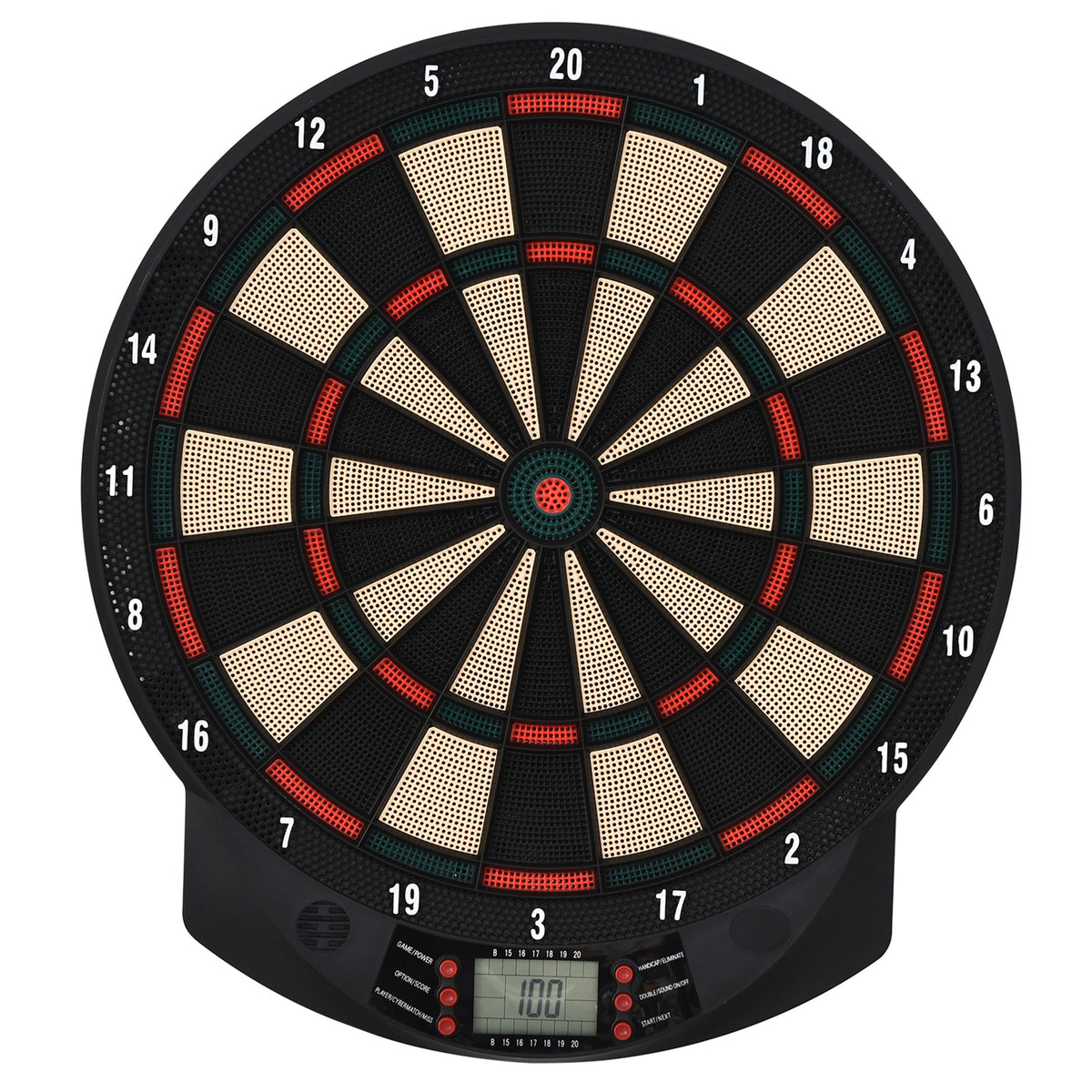 Photo of HOMCOM LCD Electronic Dartboard Set Features 26 Games w/ 185 Variations and Include 6 Darts Multi-Game Option Ready-to-Play in Ready-to-Play colour on a white background