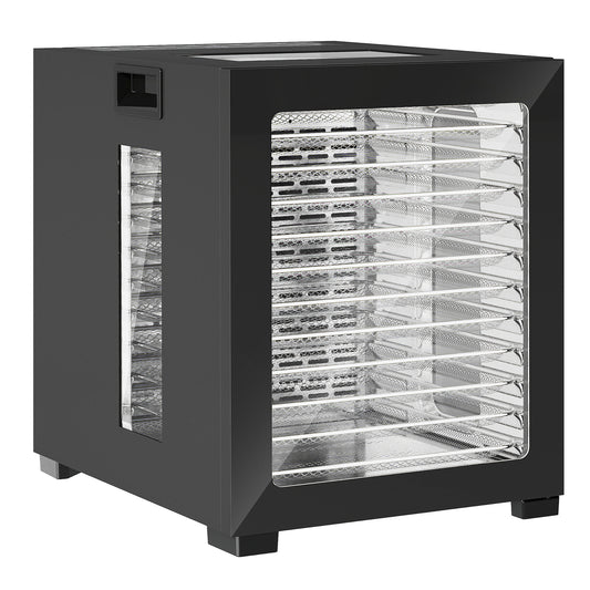Photo of HOMCOM 12-Tray 40-70℃ Food Dehydrator - Black in Black colour on a white background
