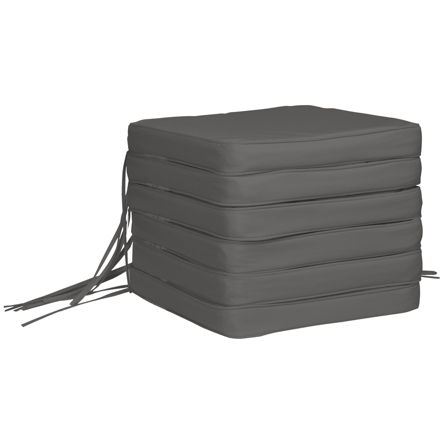Photo of Outsunny Set of 6 Pcs Chair Cushion, 42Lx42Wx5T cm-Grey in cm-Grey colour on a white background
