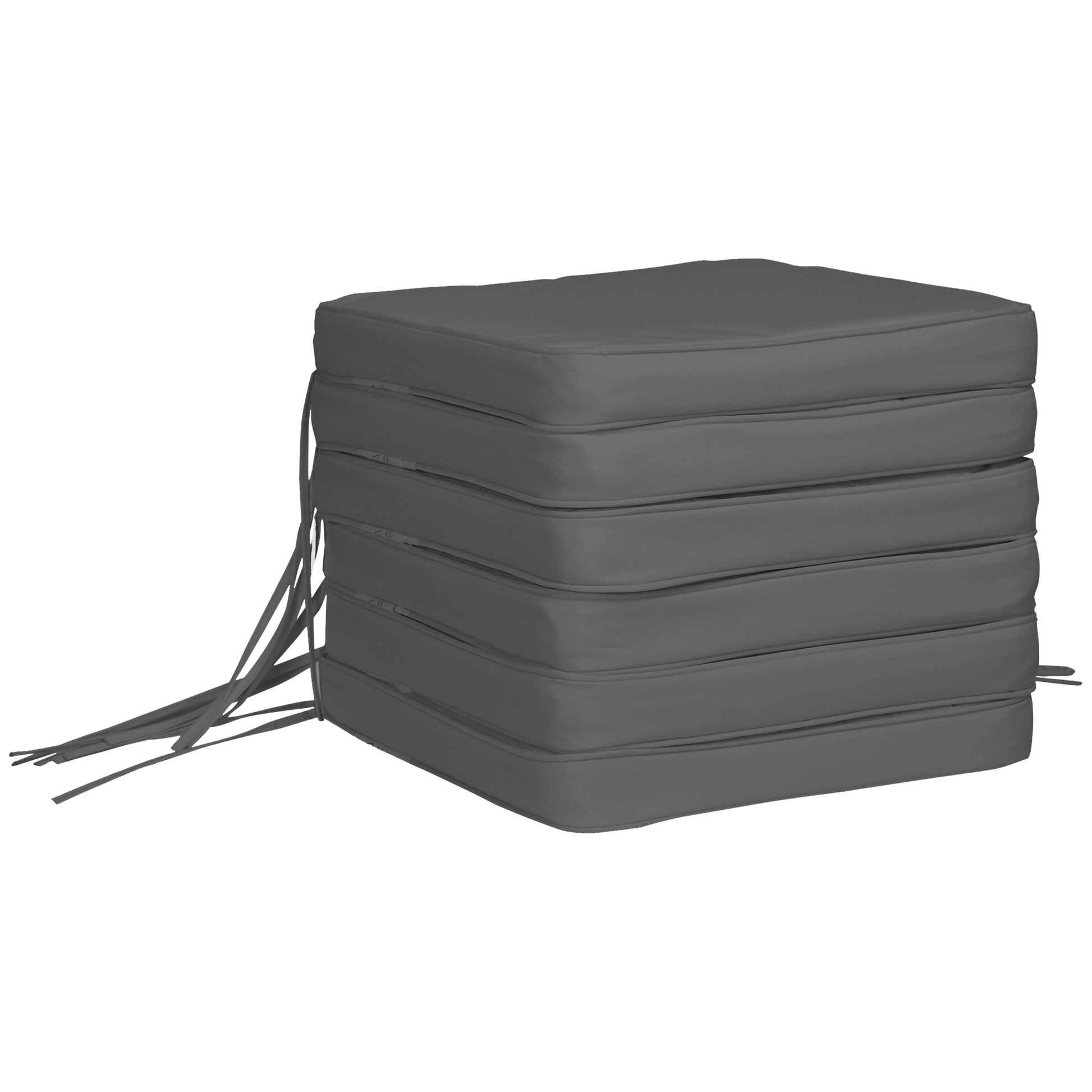 Photo of Outsunny Set of 6 Pcs Chair Cushion, 42Lx42Wx5T cm-Grey in cm-Grey colour on a white background