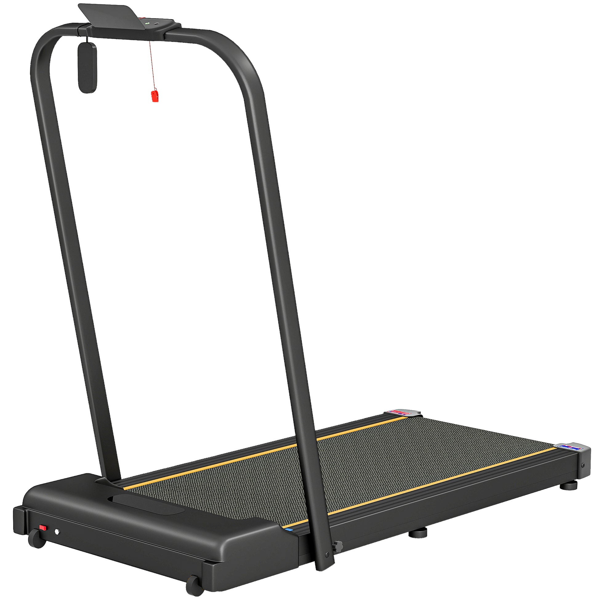 Photo of SPORTNOW 2.5HP Walking Pad, 1-6km/h Folding Treadmill with Remote Control and LED Display for Home Gym Office, Orange in Orange colour on a white background