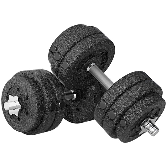 Photo of HOMCOM 30KG Adjustable Dumbbells Set, Hand Weights Set for Home Gym Weight Lifting Training in Training colour on a white background