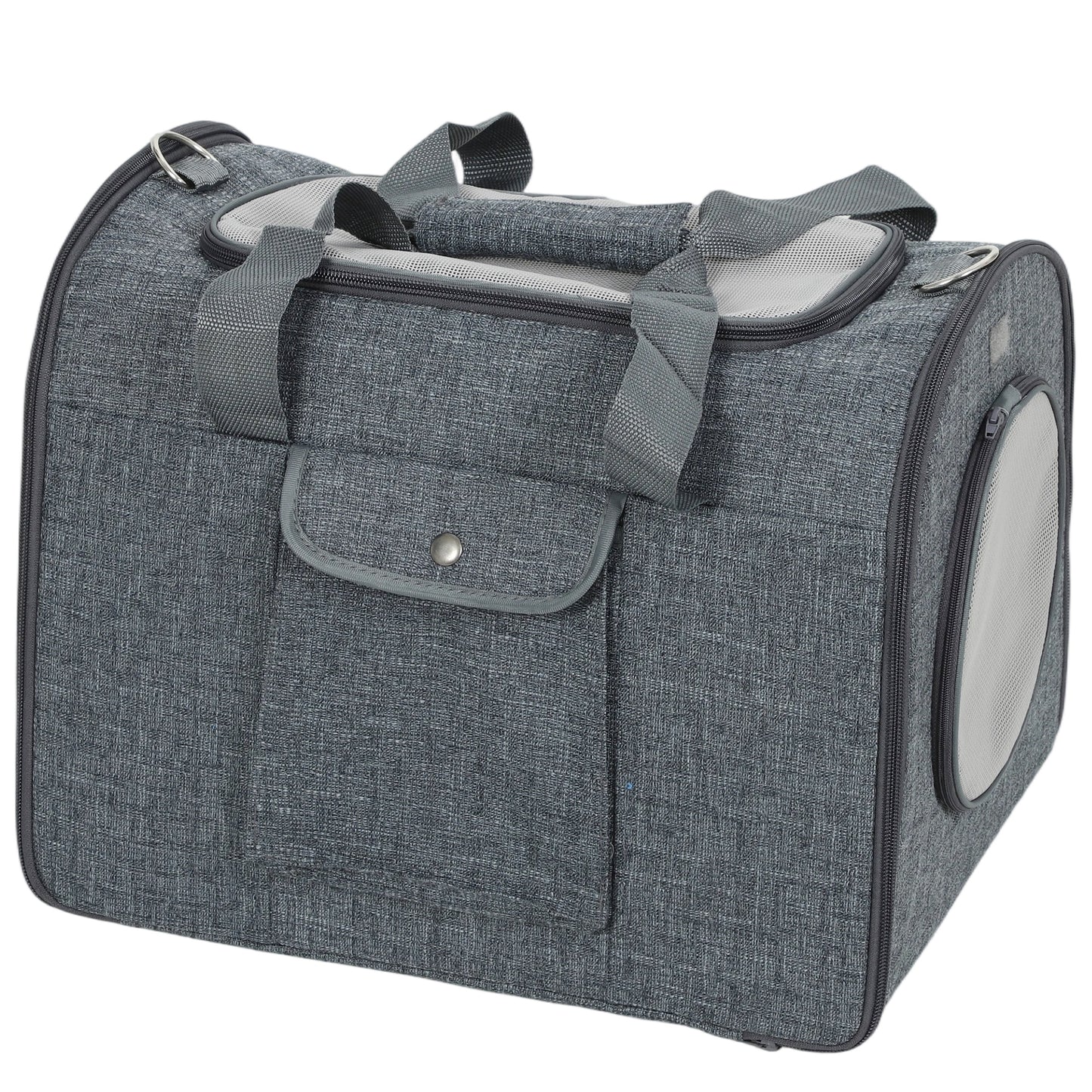 Photo of PawHut Soft Sided Cat Carrier Bag, Portable Foldable Pet Carrier with Shoulder Strap & Removable Mat for Small Pet Up to 10kg in 10kg colour on a white background