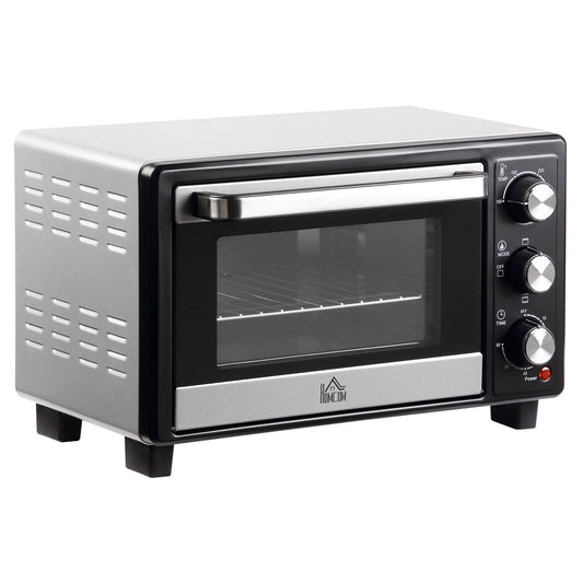 Photo of HOMCOM 16L Mini 1400W Countertop Oven - Black/Silver Tone in Tone colour on a white background