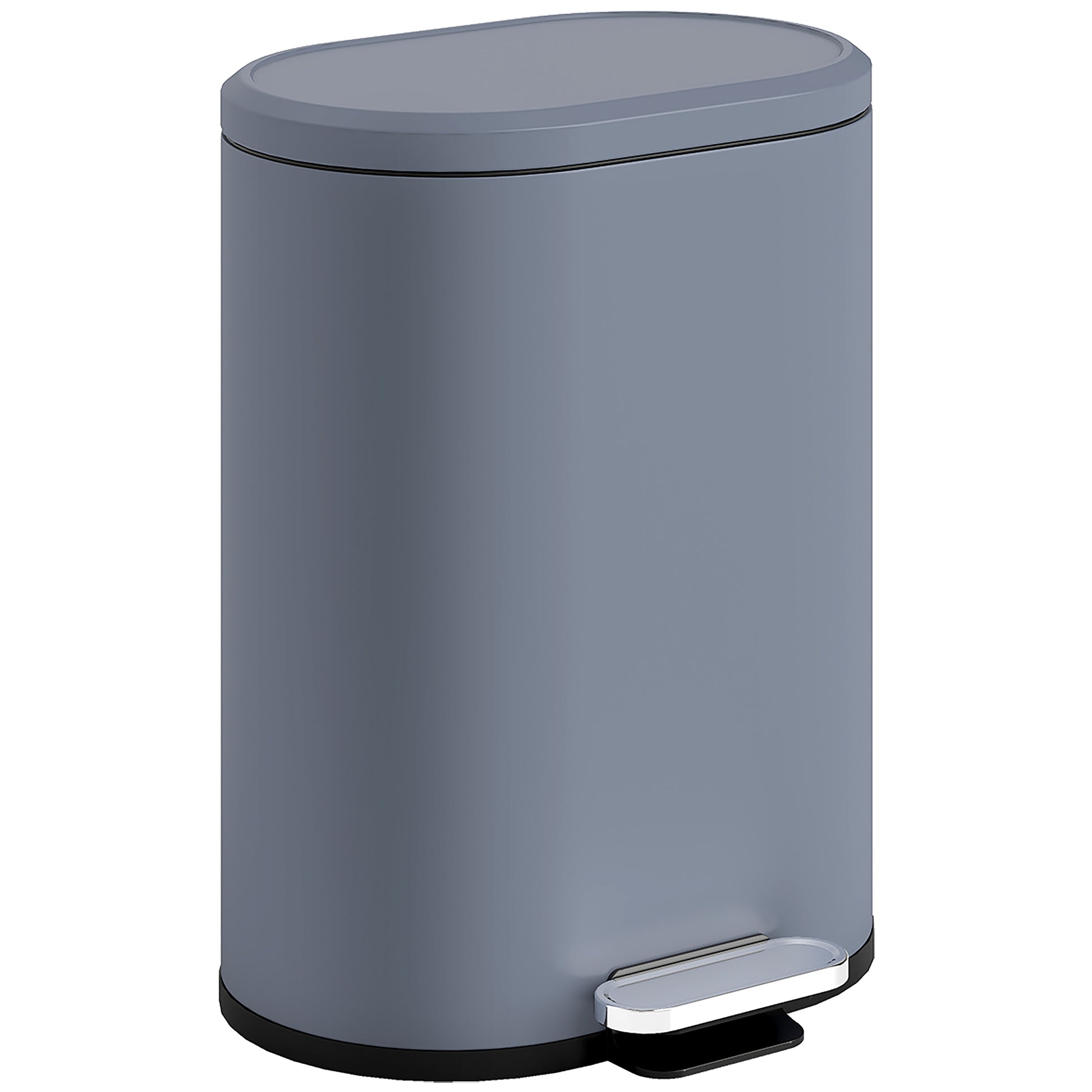 Photo of HOMCOM 30 L Modern Curved Kitchen Bin - Grey in Grey colour on a white background