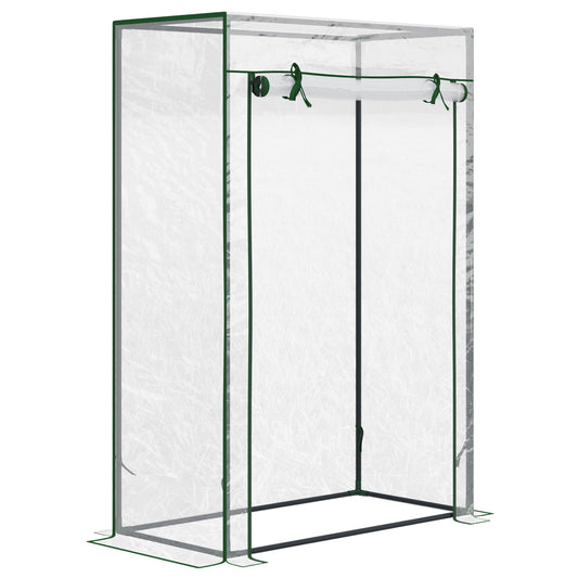 Photo of Outsunny Tomato Greenhouse with Roll-up Door, Mini Greenhouse with PVC Cover, Outdoor Grow House Small Green House for Yard, Balcony, Garden, 100 x 50 x 150cm, Transparent in Transparent colour on a white background
