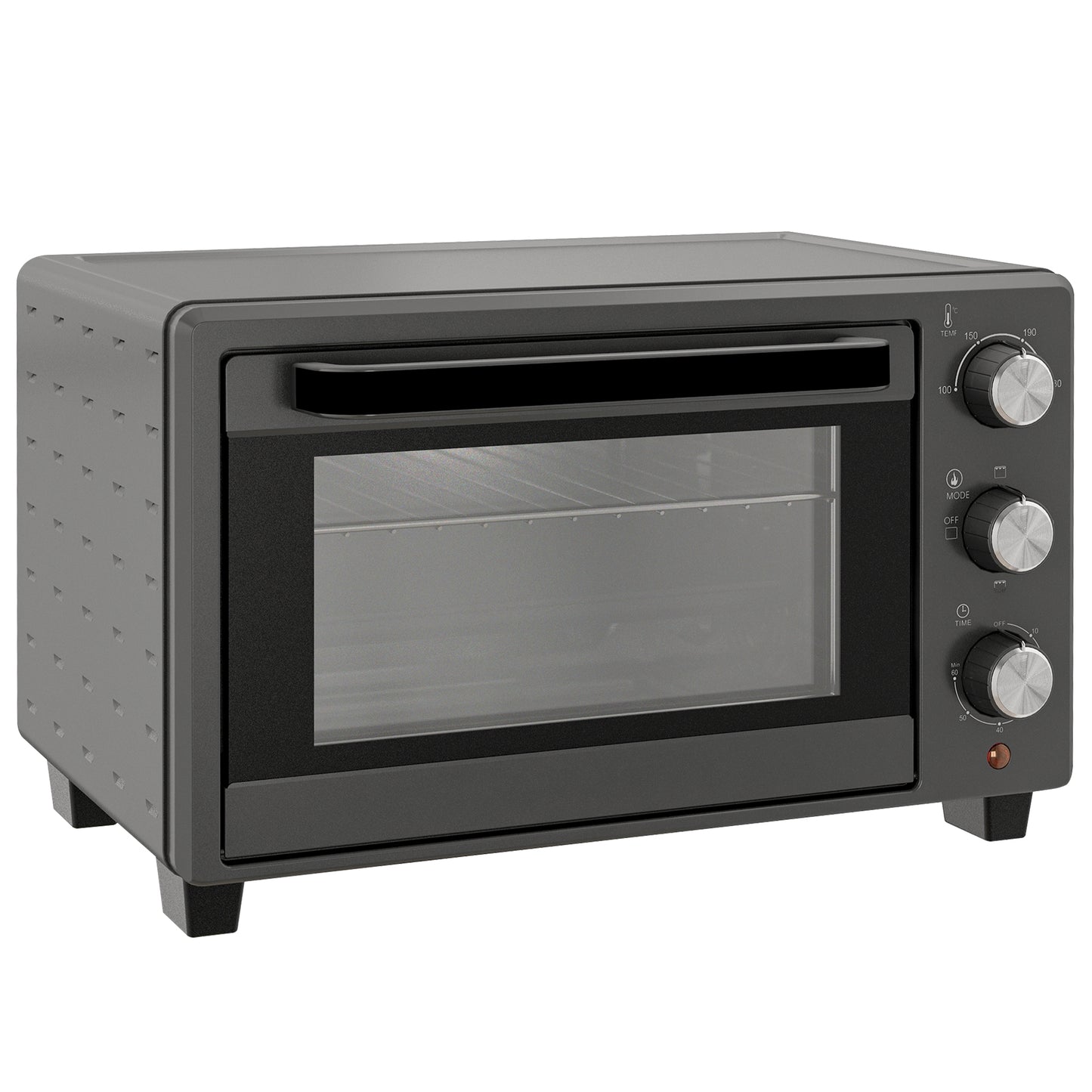 Photo of HOMCOM 21L Mini Countertop Oven, 100°C-230°C Adjustable Temp - Grey in Grey colour on a white background