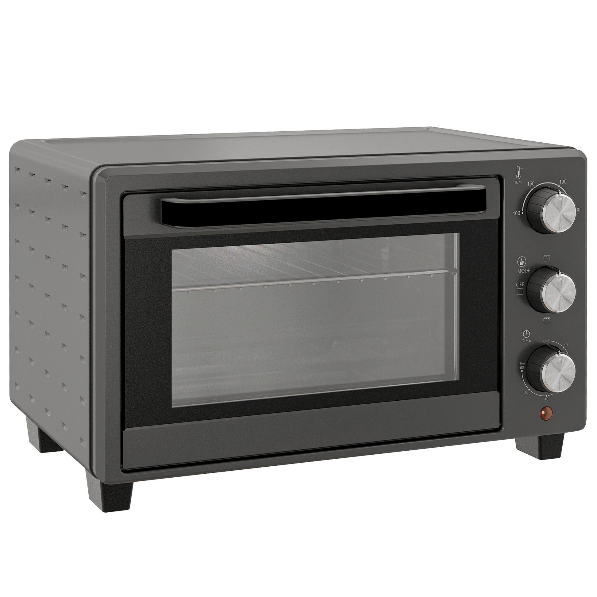Photo of HOMCOM 21L Mini Countertop Oven, 100°C-230°C Adjustable Temp - Grey in Grey colour on a white background