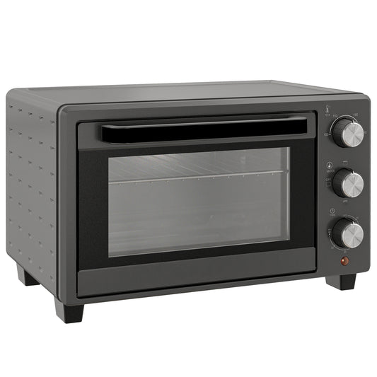 Photo of HOMCOM 21L Mini Countertop Oven, 100°C-230°C Adjustable Temp - Grey in Grey colour on a white background