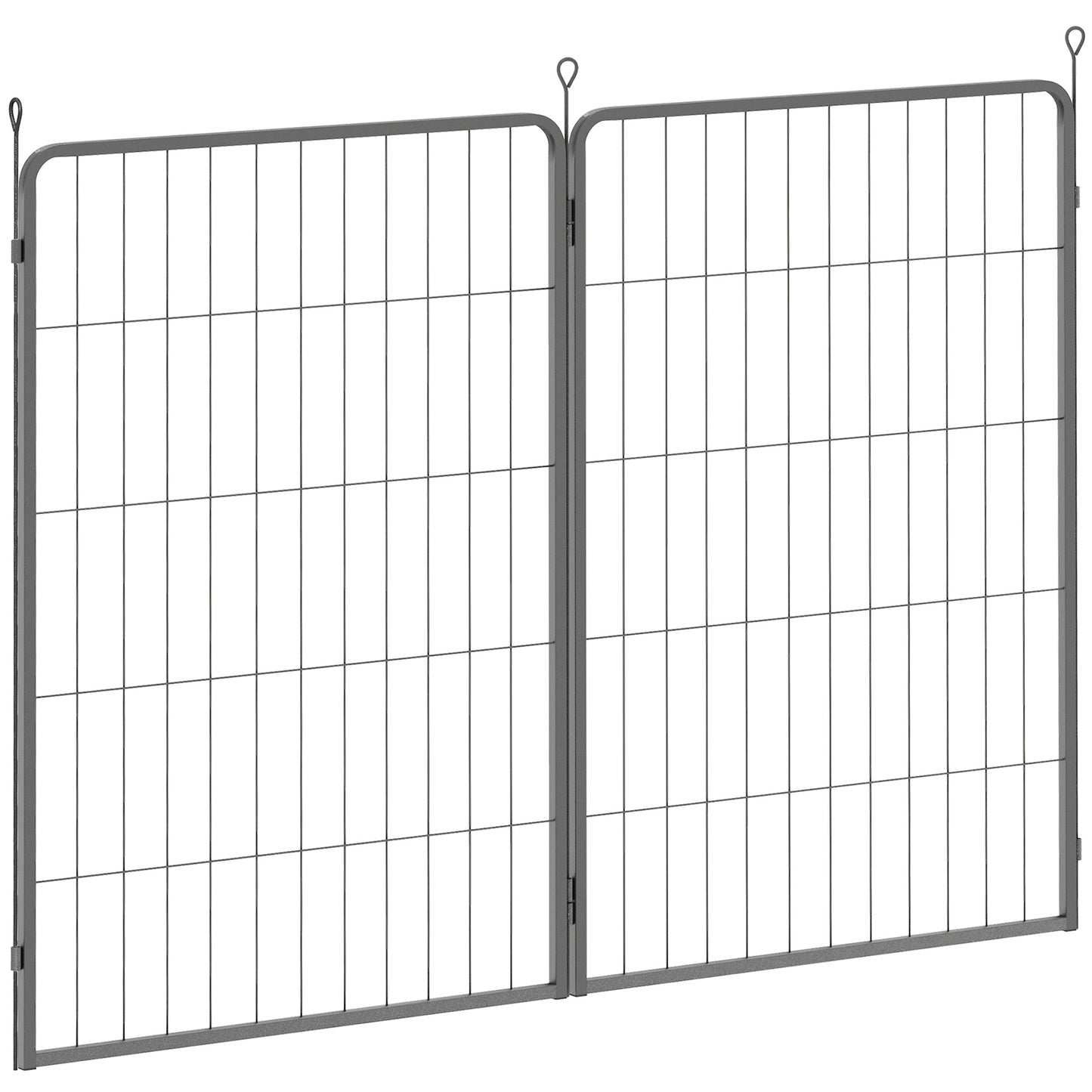 Photo of PawHut Two-Piece Dog Pen Expansion Pack for Large Dogs, 100cm Tall Animal Pen with Three Connecting Stakes in Stakes colour on a white background