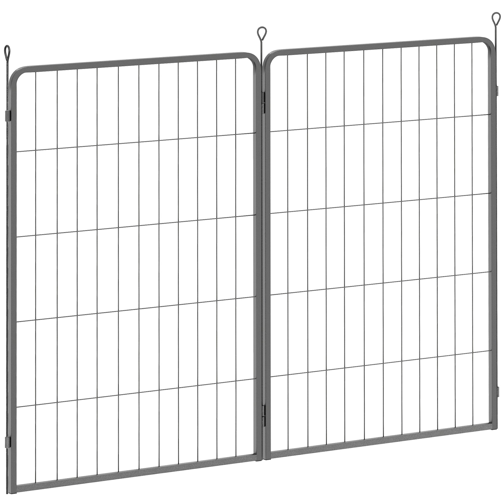 Photo of PawHut Two-Piece Dog Pen Expansion Pack for Large Dogs, 100cm Tall Animal Pen with Three Connecting Stakes in Stakes colour on a white background