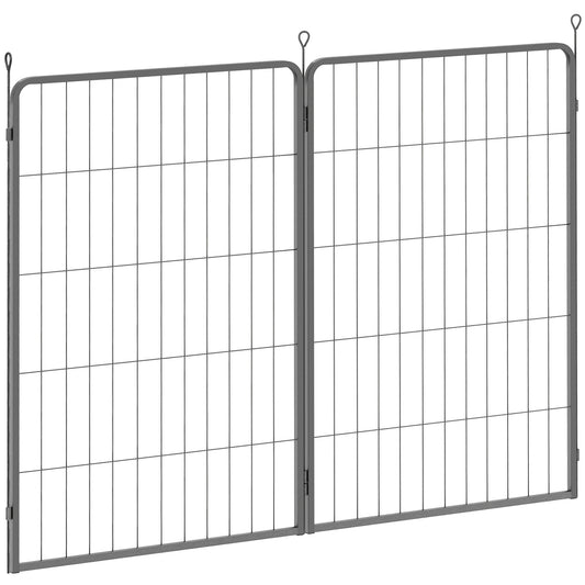 Photo of PawHut Two-Piece Dog Pen Expansion Pack for Large Dogs, 100cm Tall Animal Pen with Three Connecting Stakes in Stakes colour on a white background