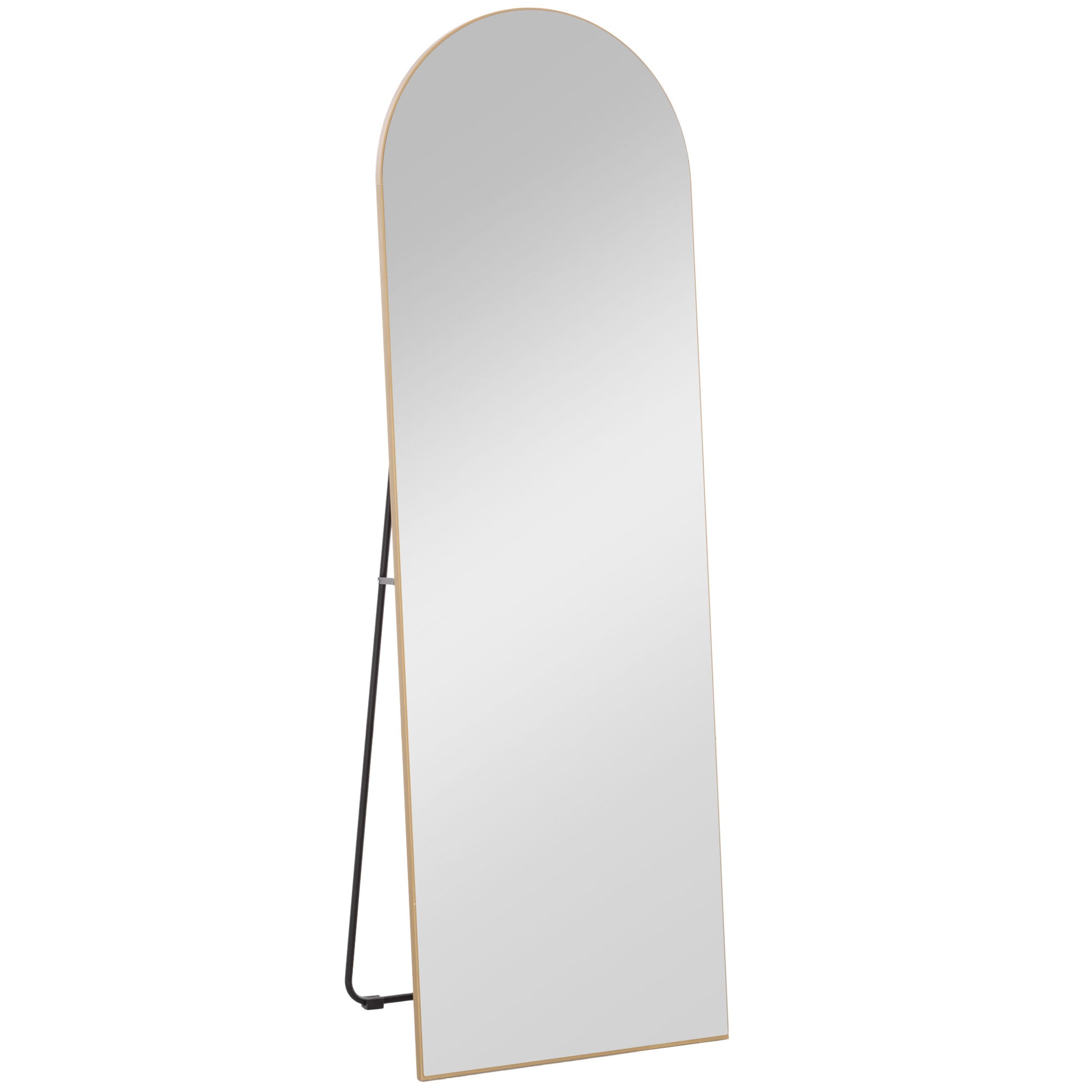 Photo of HOMCOM 150cm Arched Full Length Mirror - Gold Tone in Tone colour on a white background