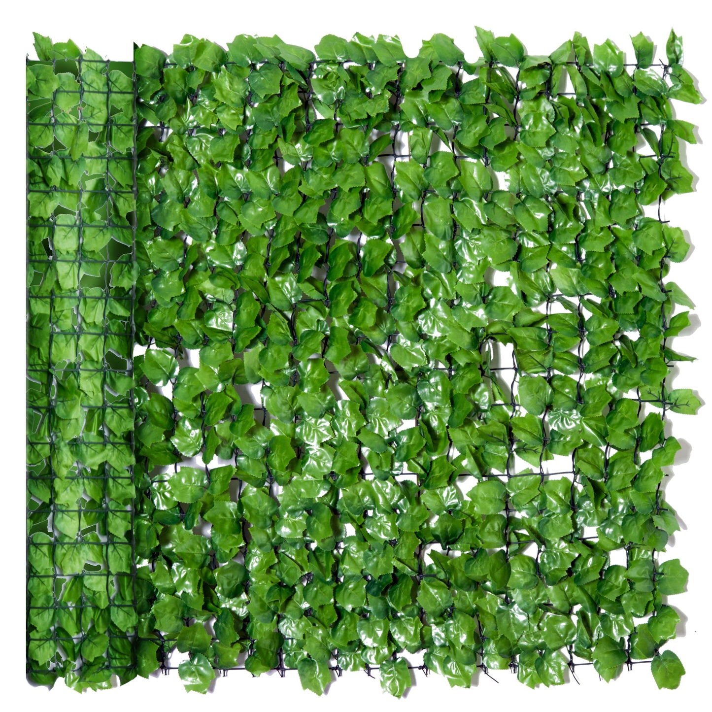 Photo of Outsunny 3 x 1m Artificial Leaf Wall - Green in Green colour on a white background