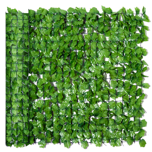 Photo of Outsunny 3 x 1m Artificial Leaf Wall - Green in Green colour on a white background