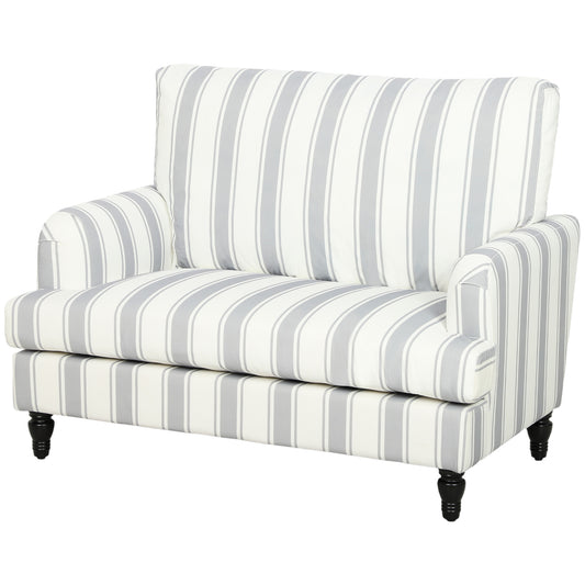 Photo of HOMCOM Velvet Single Sofa Armchair, Modern Accent Chair with Stripes, Turned Legs and Wide Seat, Grey in Grey colour on a white background