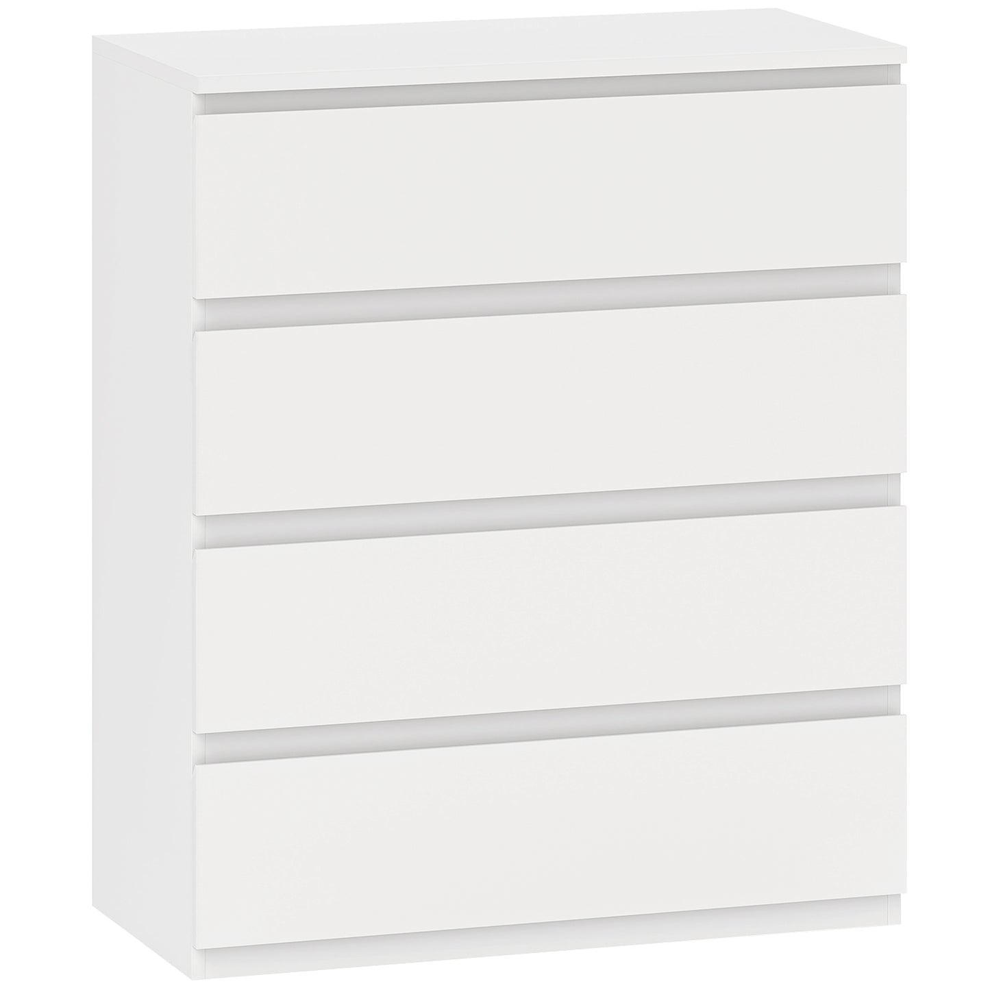 Photo of HOMCOM Chest of Four Drawers - White in White colour on a white background