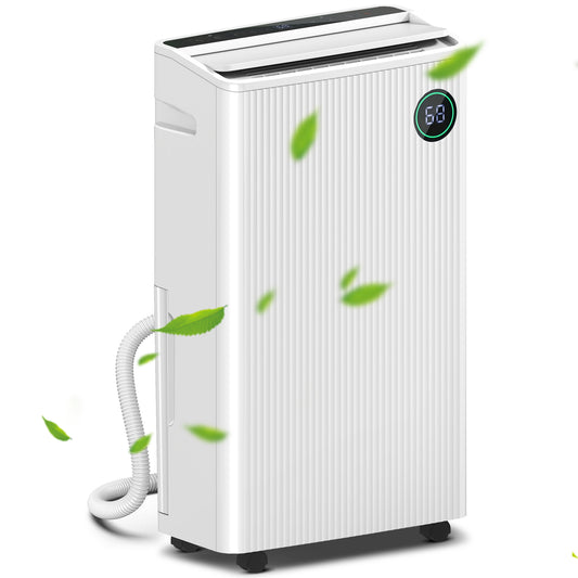 Photo of HOMCOM 5500mL Portable Dehumidifier with Air Purifier, UVC, Ioniser, 24H Timer, 5 Modes, 16L/Day, for Home Laundry, White in White colour on a white background