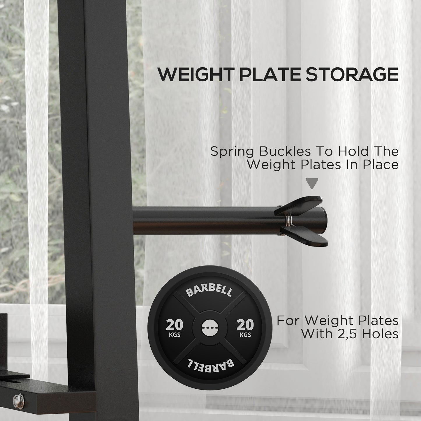SPORTNOW 3-Tier Dumbbell Rack, Versatile Weight Rack with 4 Weight Rods for Dumbbells, Kettlebells and Plates (Rack Only)