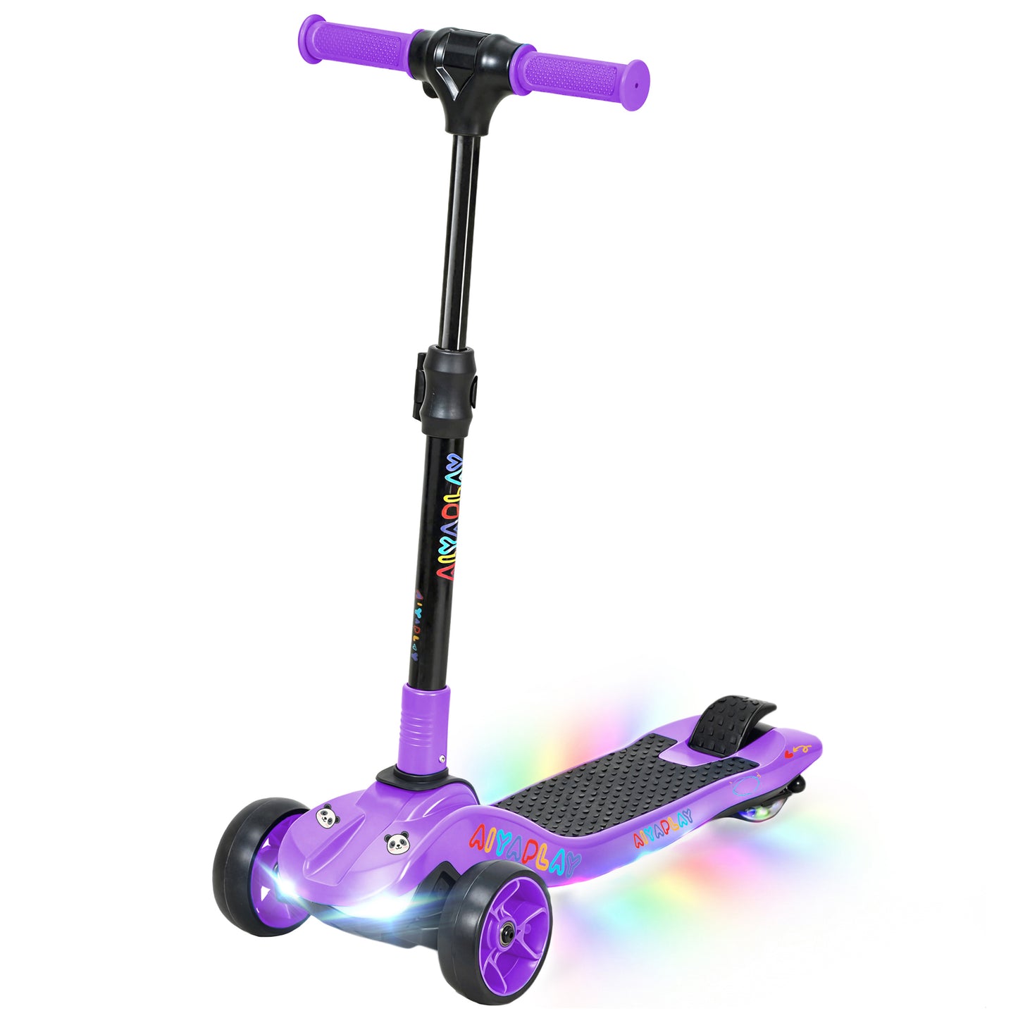 Photo of AIYAPLAY Three-Wheel Foldable Electric Scooter for Kids Aged 6-10 Years, Purple in Purple colour on a white background