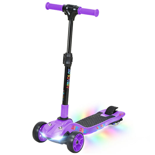 Photo of AIYAPLAY Three-Wheel Foldable Electric Scooter for Kids Aged 6-10 Years, Purple in Purple colour on a white background