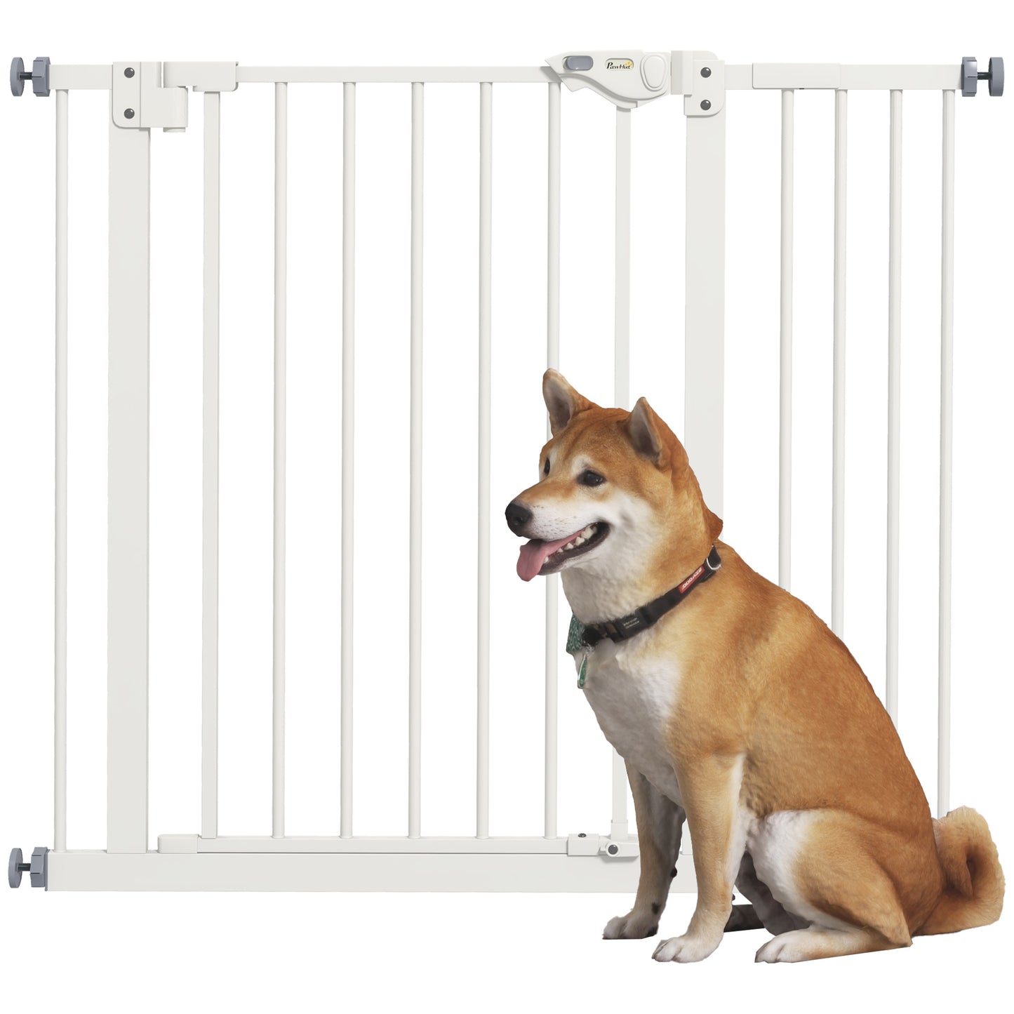Photo of PawHut Adjustable Safety Gate w/ One Extensions, Four Adjustable Screws, White in White colour on a white background