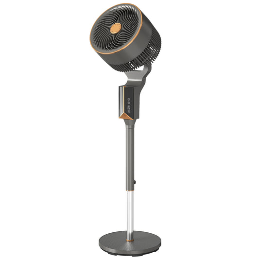 Photo of HOMCOM 20 dB Silent Standing Fan for Bedroom, 46" Pedestal Fan with Remote, 85° Oscillating, 8 Speeds in Speeds colour on a white background