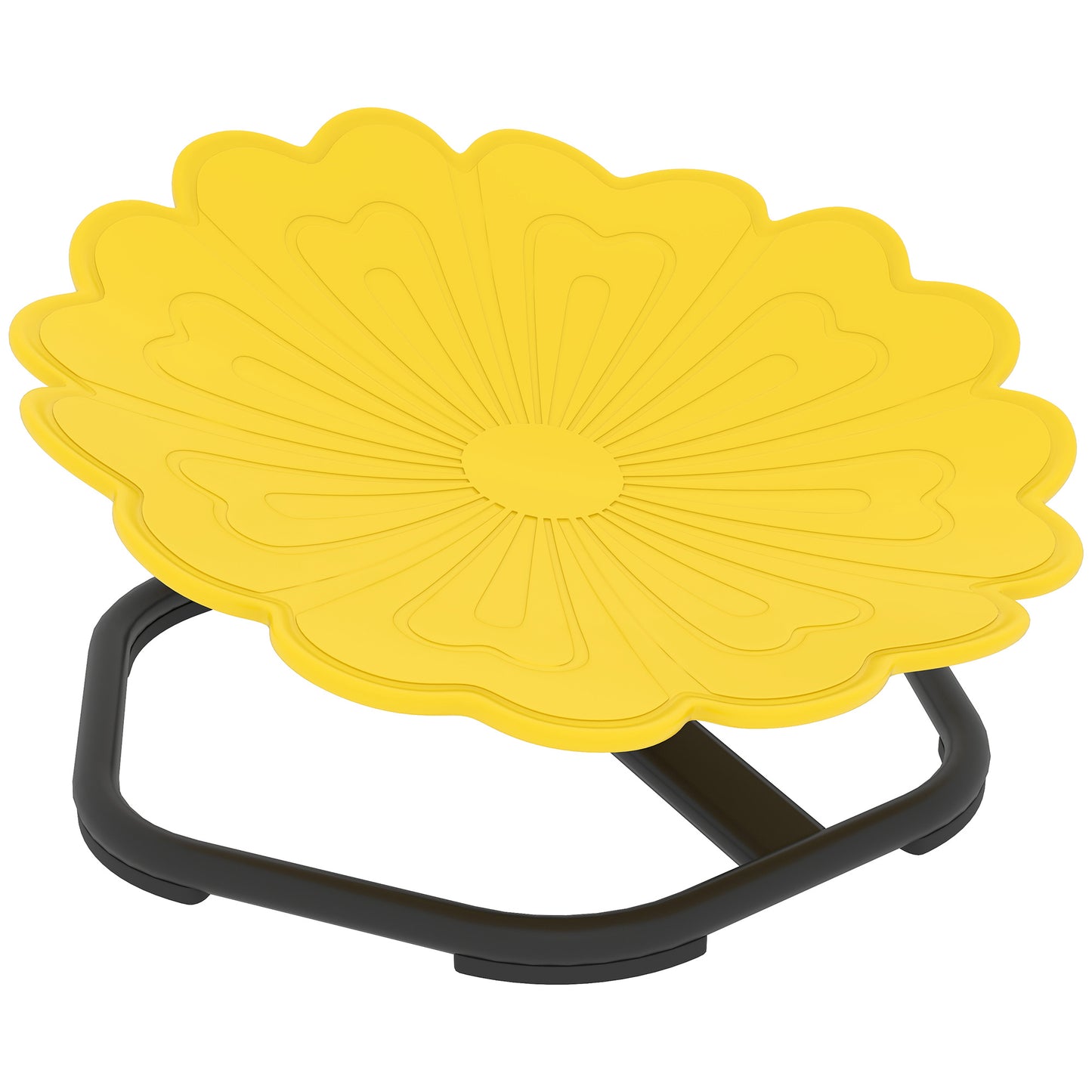 Photo of AIYAPLAY Flower-Shaped Sensory Spinning Chair with Non-Slip Base for Balance/Coordination, Yellow in Yellow colour on a white background