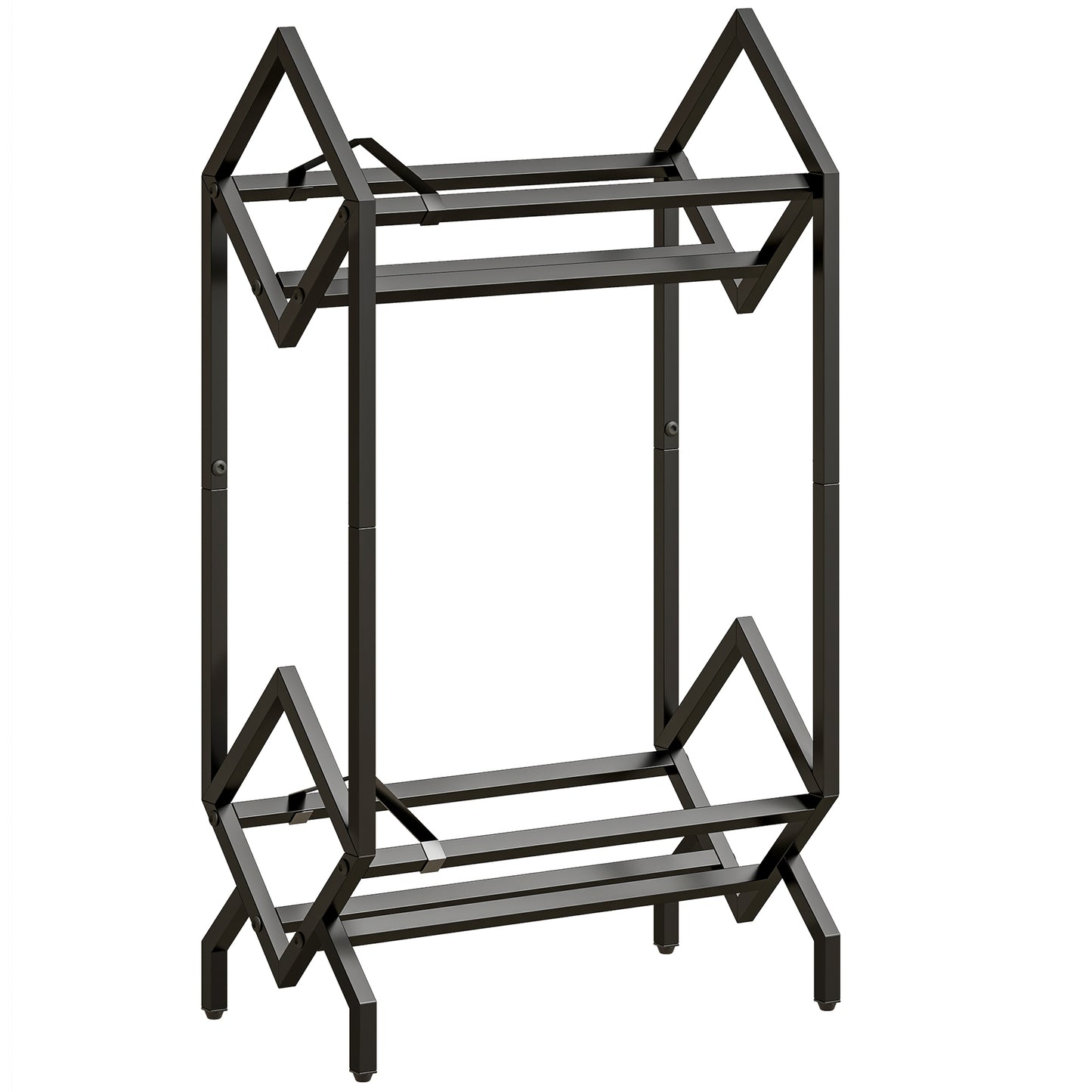 Photo of HOMCOM 50 CD Storage Rack, 2-Tier Metal CD Storage Unit, Free Standing, Easy to Assemble, Black in Black colour on a white background