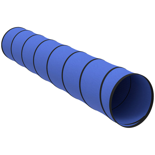 Photo of PawHut Dog Tunnel, 300 x 50 cm, Foldable Play Tunnel with 4 Pegs and Bag, Tear-Resistant Outdoor Dog Agility Equipment, Blue in Blue colour on a white background