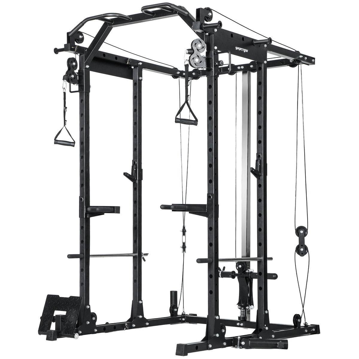 Photo of SPORTNOW Cable Crossover Machine, with Lat-Pull Down System in System colour on a white background