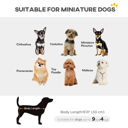Pet wagon for small dogs, including breeds up to 33 cm long and 4 kg.