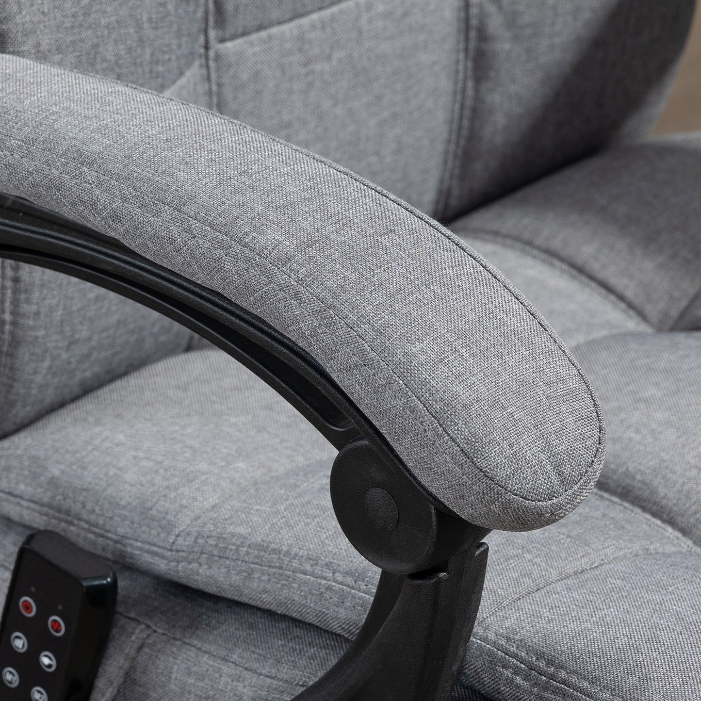 Vinsetto Office Chair with 6-point Vibration Massage and Heat, Computer Chair with Adjustable Height, Head Pillow, Footrest for Home, Grey