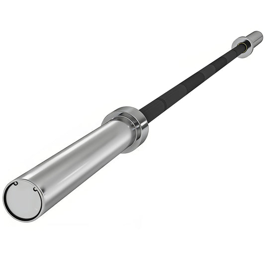 Photo of SPORTNOW 210cm Olympic Barbell Bar for 5cm Weight Plates, with Spring Clips, 19kg in 19kg colour on a white background