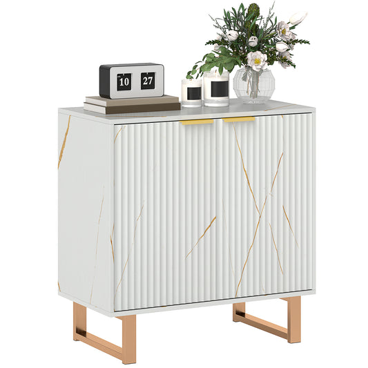 Photo of HOMCOM Elegant Storage Sideboard - White/Gold-Tone in White/Gold-Tone colour on a white background
